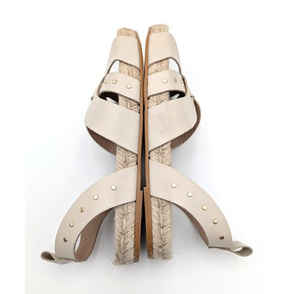 Bruno Magli Perla Ankle Strap Espadrille Sandals Women's Cream Size US9M EU40 - Picture 12 of 13